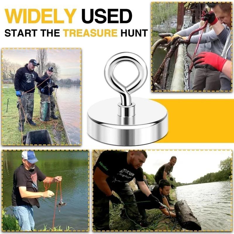 Magnetic Wall Hooks Heavy Duty No Drill Mount for Fishing Tools for Garage Workshop Home Organization Salvage Operations