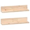823599 vidaXL Wall Shelves 2 Pcs 50x11x9 Cm Solid Pine Wood