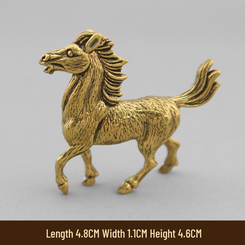 Solid Brass 3D Zodiac Animal Ornaments - Set of 12 for Home or Office Decor