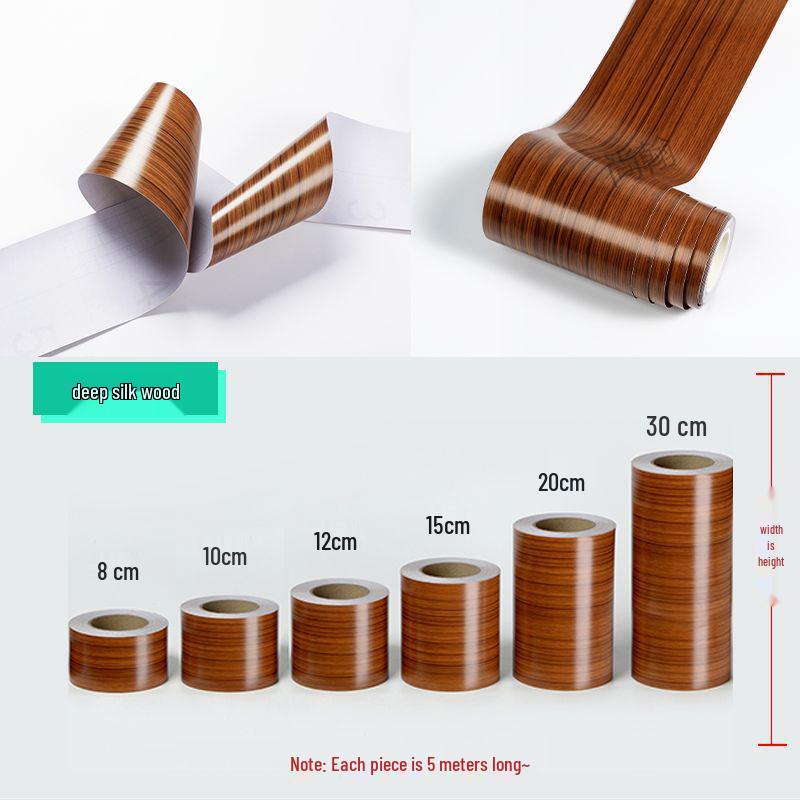 

Водонепроникна самоклеюча наліпка під дерево для плінтусів та крайкової кромки для дверей, вікон та реновації меблів. 10cm x 10m