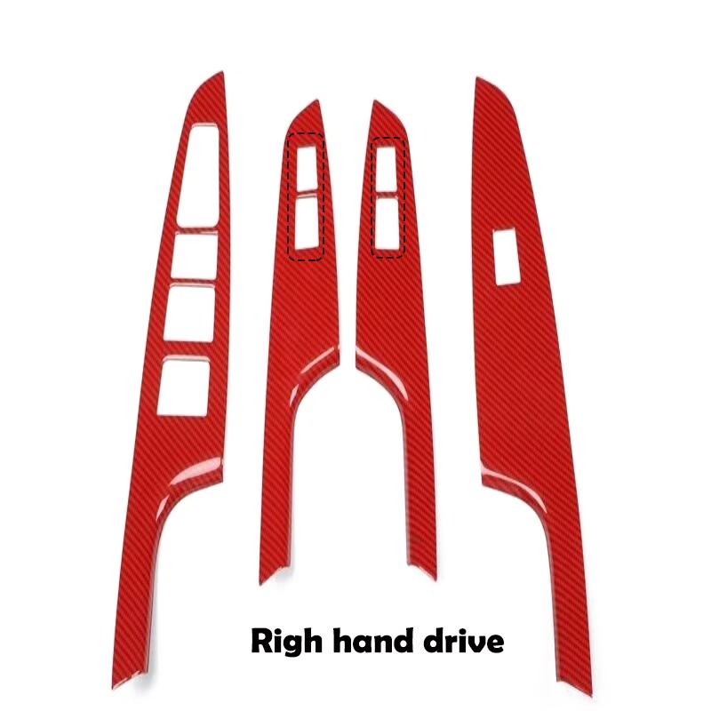 LHD RHD For For Hyundai Tucson 2015- ABS carbonfiber window rise switch cover glass control panle cover interior accessories