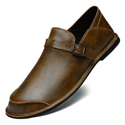 Fashion New Breathable Mens Wedding Shoes Genuine Leather Mens All-match Loafers High Quality Mens Slip On Shoes Lightweight Men's Flats