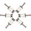 6Pcs Yootones Vintage Style Guitar Tremolo Bridge Saddles Compatible with Fender Strat Stratocaster Electric Guitar (Silver)