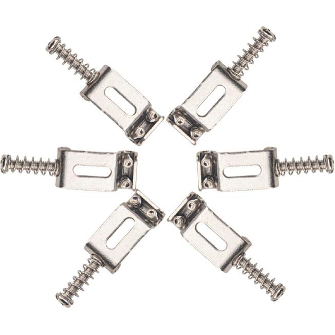 6Pcs Yootones Vintage Style Guitar Tremolo Bridge Saddles Compatible with Fender Strat Stratocaster Electric Guitar (Silver)