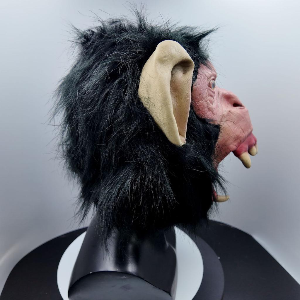 Halloween Latex rotgesichtige offenmaulige Affenmaske Cos Beliebte Kopfbedeckung kann beschriftet werden