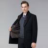 Double-sided cashmere coat for men in autumn and winter new thickened and warm down-lined woolen woolen coat