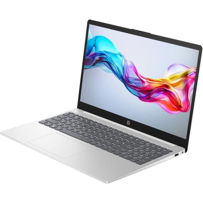 Laptop HP 15-fd0165nf - Windows 11 + Microsoft 365 1 Jahr inklusive - 15,6" FHD - Intel N100 - RAM 4GB - Speicher 128GB - AZERTY