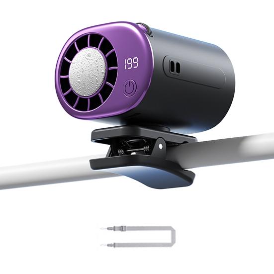 Rotating Clip-On Cooling Fan Rechargeable Adjustable Speed Car Fan Portable Personal Air Conditioner for Car Desk Travel