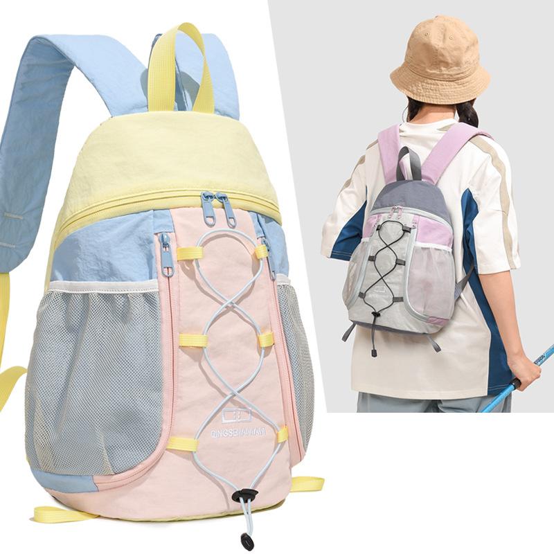 Schoolbag mountain fresh color scheme summer vitality lightweight mountaineering bag couple outdoor travel adventure multi-purpose backpack