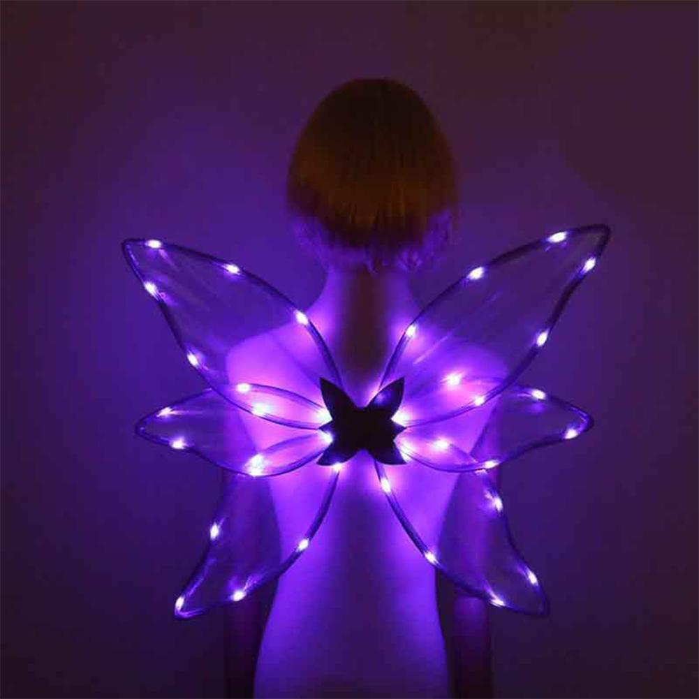 Elf Wings Electric Wings Moving Sparkling Glowing Wings Light Up Butterfly With LED Lights For Halloween Costume Dress Up Kid Women