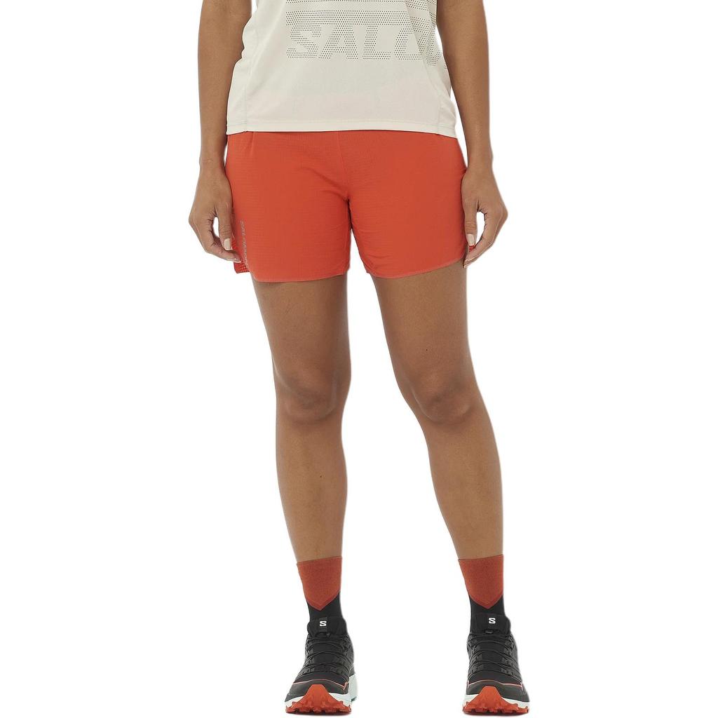 Salomon Sense Aero 5 Outdoor Sports Minimalist Breathable Comfortable Casual Shorts Women shorts Tomato LC2266900