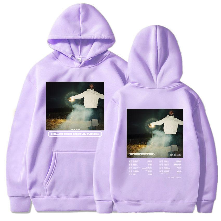 Blood Orange Tour 2025 Hoodies Autumn Winter Men Women Sweatshirt Singer Fashion Graphic Printing Pullovers Hooded Long Sleeve Hoodie