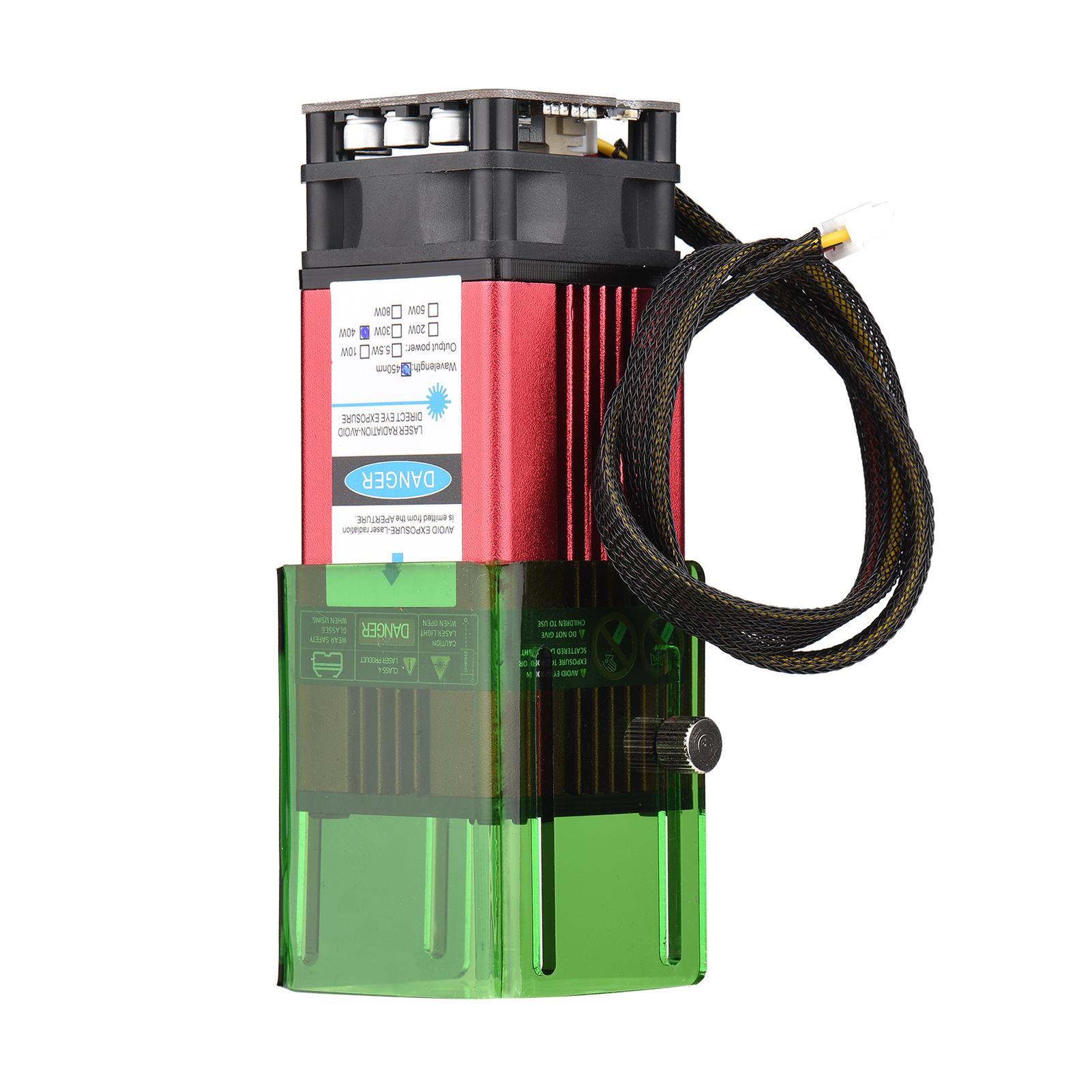 

450 нм 40 Вт лазерний модуль із захисною кришкою, фіксованою фокусною відстанню, головка для лазерного гравірування, висока швидкість 40W 40mm вина червоного кольору