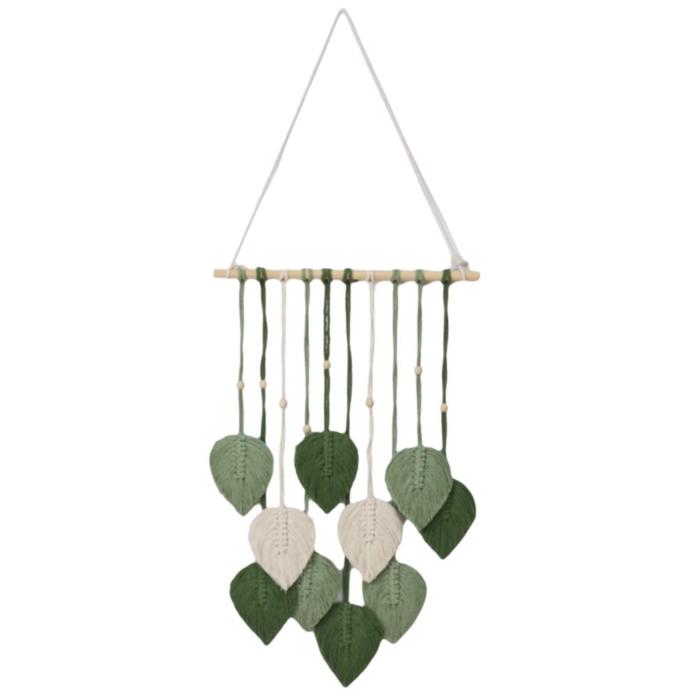 Cotton Wall Art Leaf Tapestry Macrame Wall Hanging Pendant Craft Boho Wall Decor Gift