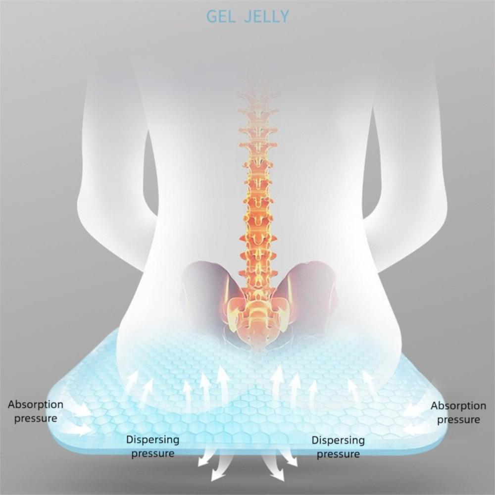 New Ice Pad Gel Seat Cushion Honeycomb Universal Breathable Car Seat Shock-absorbing Washable Cool Seat Cushion Summer