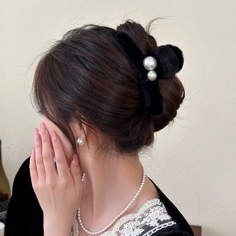 

Плюшевые заколки для волос щенка Женские корейские простые заколки Элегантные заколки-крабики для девочек Аксессуары для волос