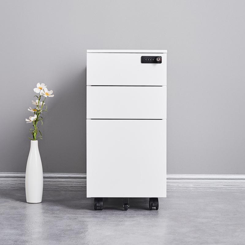 Mobile Metal Filing Cabinet with Lock - Under Desk Office Storage Drawer
