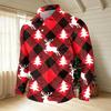 Men's Casual Long Sleeve Neck T-Shirt with Christmas Print for Holiday Party