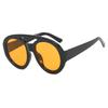 Vintage Luxury Designer Womens Sunglasses Large Frame Toad Shaped Hip Hop Sunglasses Double Beam Fashion Contrast Sun Glasses