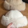 Fur Hat Women Warm Snow Ski Cap Plush Female Faux Fox Fur Thicken Warm Winter Hat Lady Windproof Panama Furry Fisherman Cap Y2k