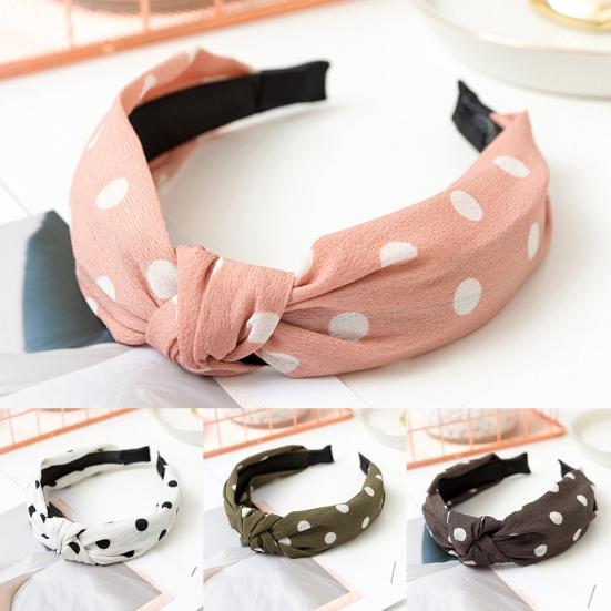 Fashion Bowknot Polka Dot Women's Cloth Hairband Headband Hair Accessories