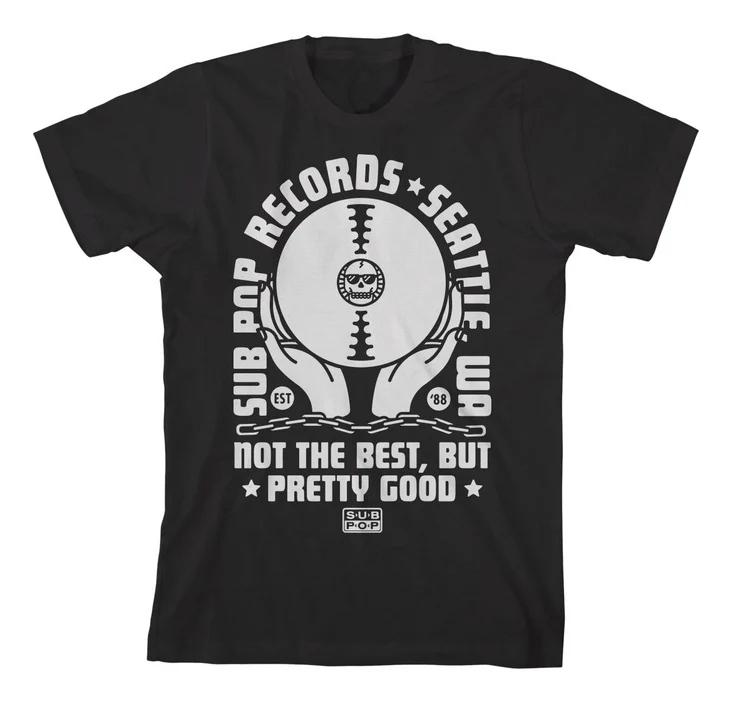 Not The Best Sub Pop Eagle Record T-shirt Summer Cotton Men's Women Top Tee Short Sleeve Streetwear Loose Casual Trendy Vintage