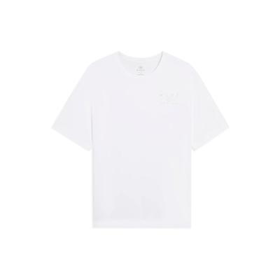 SS22 Solid Color Crew Neck Short Sleeve T-Shirt Unisex Tops White AHSS427-2