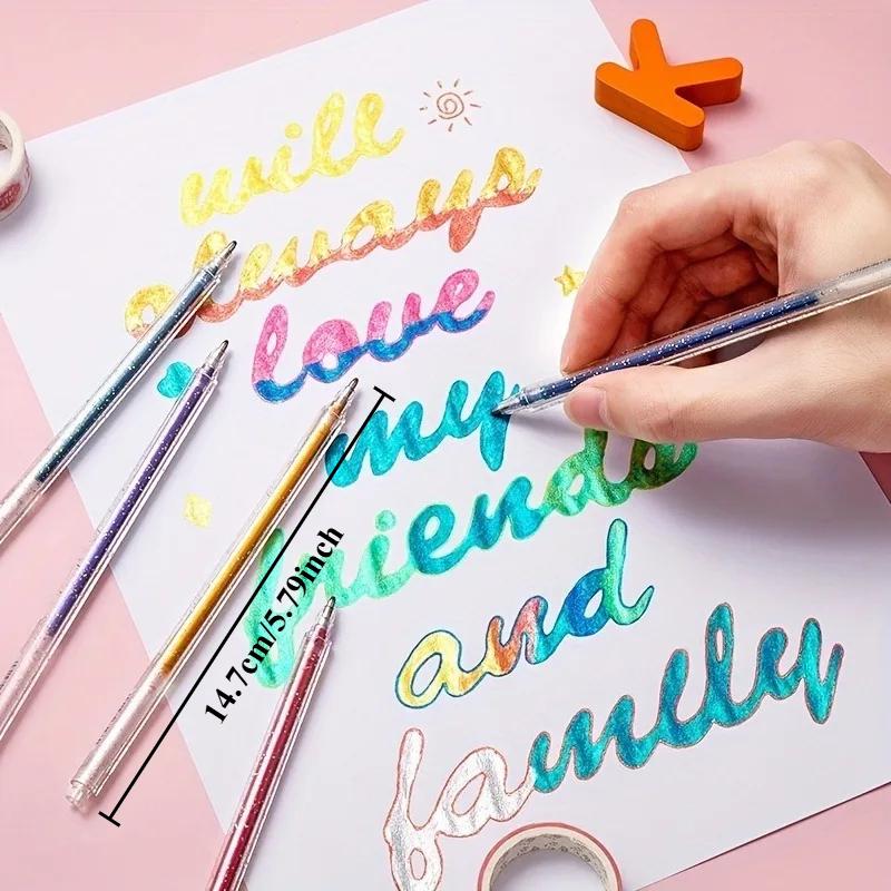 Set of12GlitterGelPens-SparklyJournaling &ColoringMarkersthe PerfectGift forChristmas & Halloween for DrawingPainting and More!