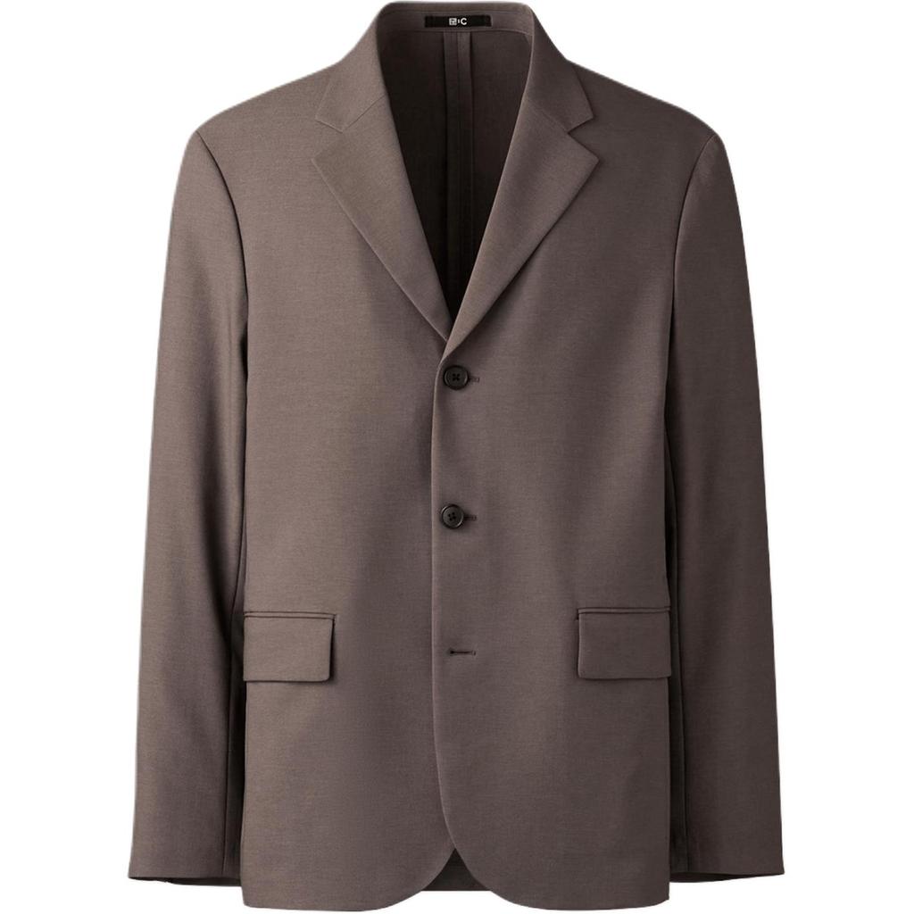 Uniqlo × Clare Waight Keller Collaboration C Series Single-Breasted Flap Pocket Casual Solid Color Comfortable Suit Unisex Suit Dark-Brown 475404-38