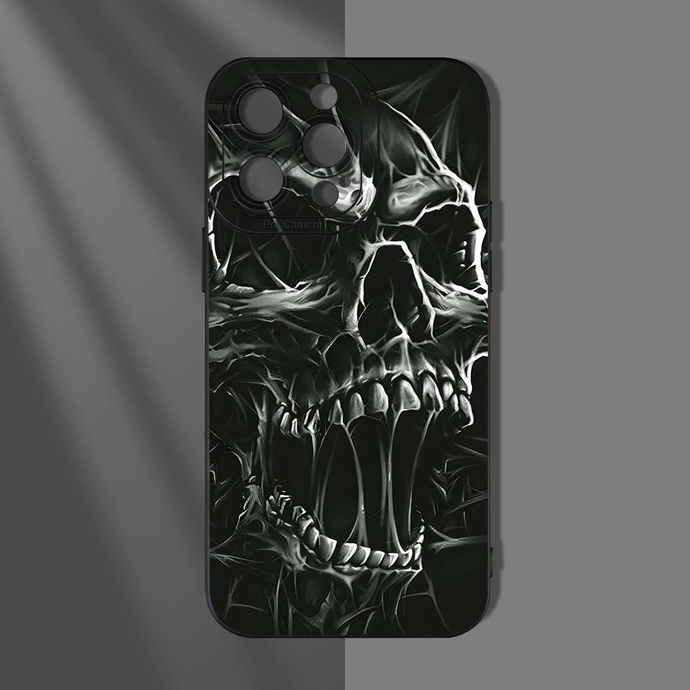 The Uniquely Designed Skull Pattern Phone Case Is Suitable for iPhone 17 16 15 14 13 12 11 Pro/Max/Plus Anti Drop and Shockproof