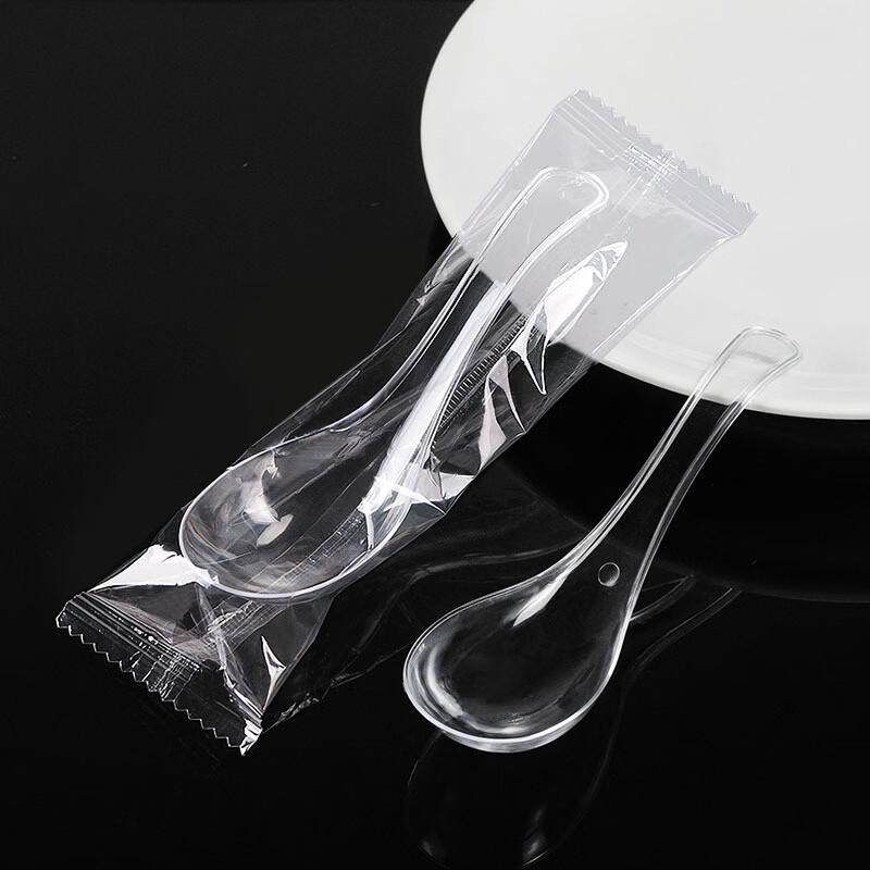 Disposable Transparent Plastic Spoons - 1000 Pack
