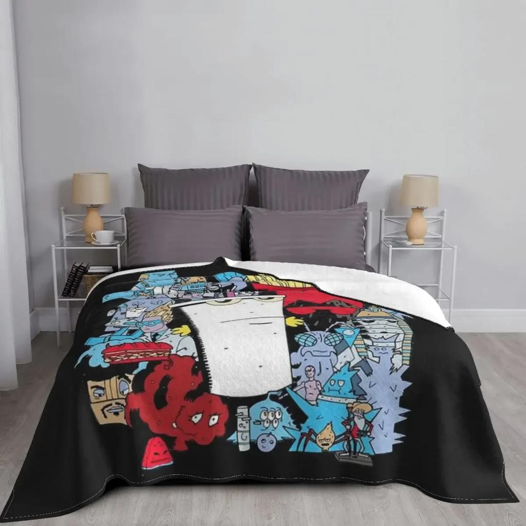 Aqua Teen Hunger Force Throw Blanket Hairy sofa bed Blankets