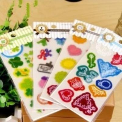 Fresh Stationery Stickers Cute Transparent PVC Decorative  DIY Mobile Phone Cartoon Diary Office School Supplies Stickers Kawaii