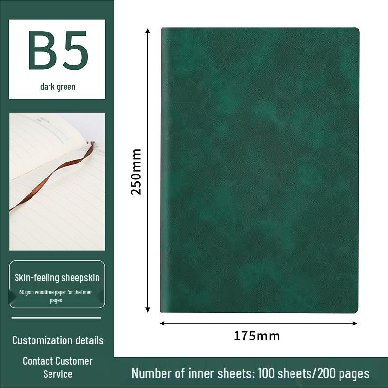 Multi-Size Soft Leather Notebook with Logo Printing - Mini Pocket Memo Pad