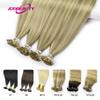 Straight Human Hair Extension By Fusion Flat Tip Keratin Capsules 0.8g/ 1g/Strand 50pcs Natural Hair Extension Ombre Blond