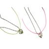 Two-Tiered Necklace Heart-Shaped Pendant Choker for Teenage Girls Fashion Sweet Charm Clavicle Cahin Jewelry Gift
