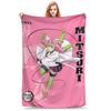 1PC Demon Slayers Infinity Castle Sanemi Shinazugawa Art  Winter Blankets for Adults Bedding Home Interior Sofa Knee