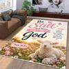Be Still and Know God Psalm 46:10 Non-slip rug suitable for living room and bedroom sofas