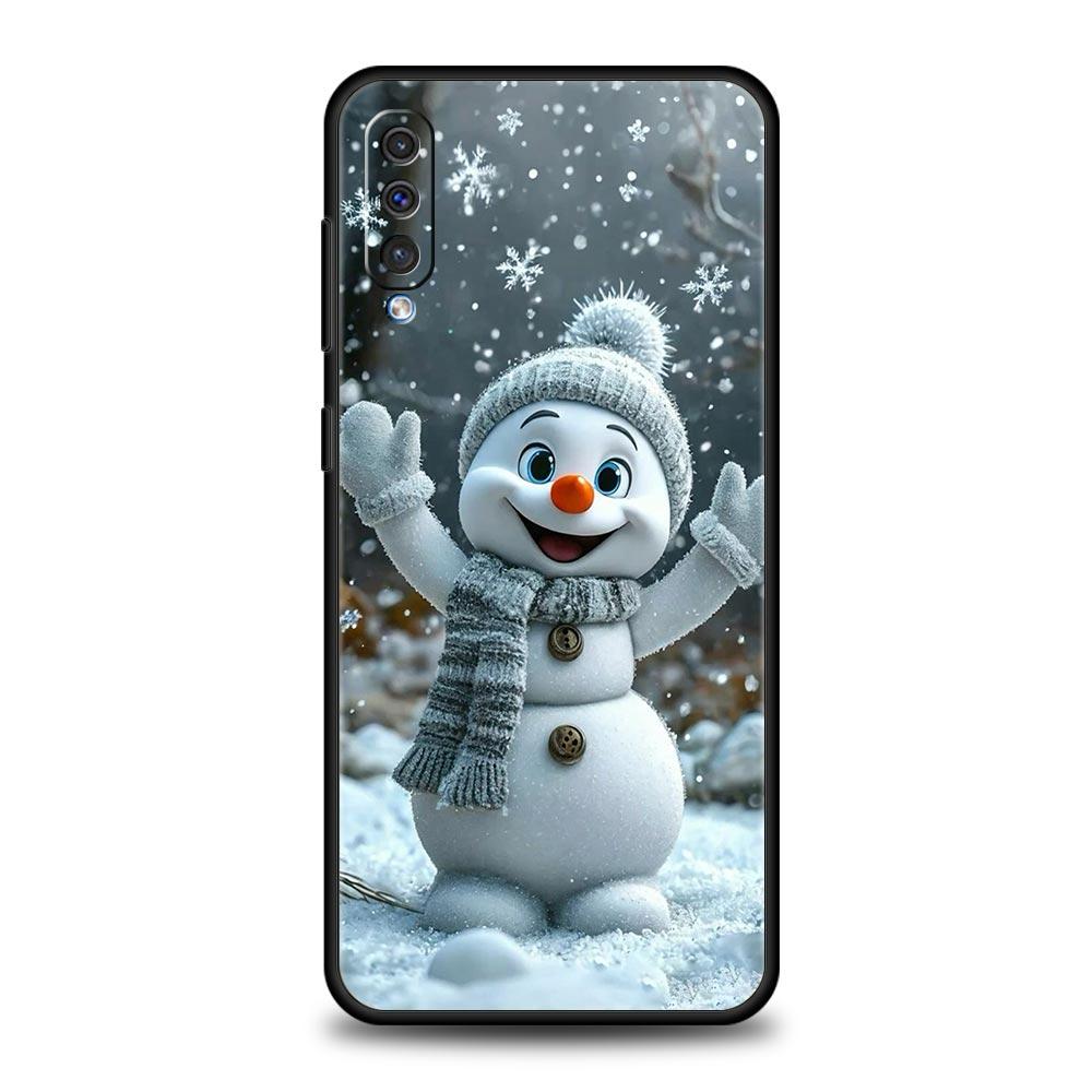 Christmas Snowman Phone Case for Samsung Galaxy A56 A36 A26 A16 A34 A24 A42 A22 A20 A12 A40 A30 A10 5G Soft TPU Cover Shell Bags