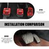 3 PCS Car Pedal Covers, Throttle Brake Clutches Non-Slip Rubber Strip Pedal Cover, Alloy Anti Rust Structure Sport Decorative Pedal Conversion