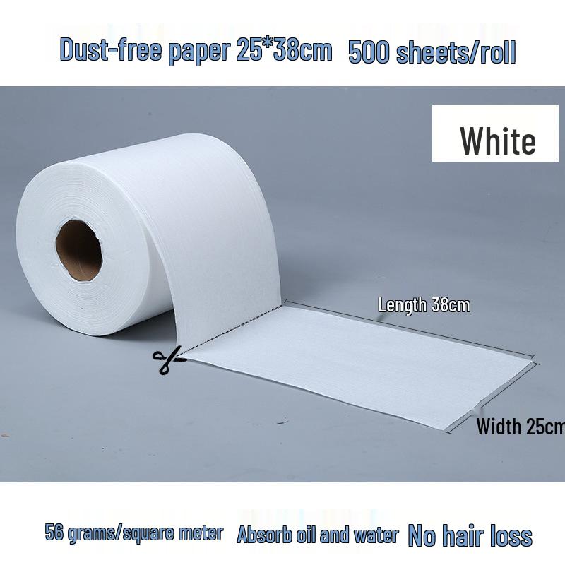 Industrial Dust-Free Oil-Absorbent Wiping Paper - Large Roll, Blue & White Non-Woven Fabric