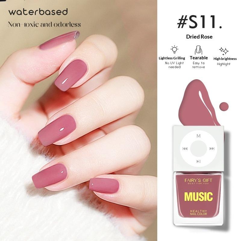 Water-based Nail Polish, No Baking Required, Long-lasting, Quick-drying, Peelable, Odorless, Brightens Hands and Feet.