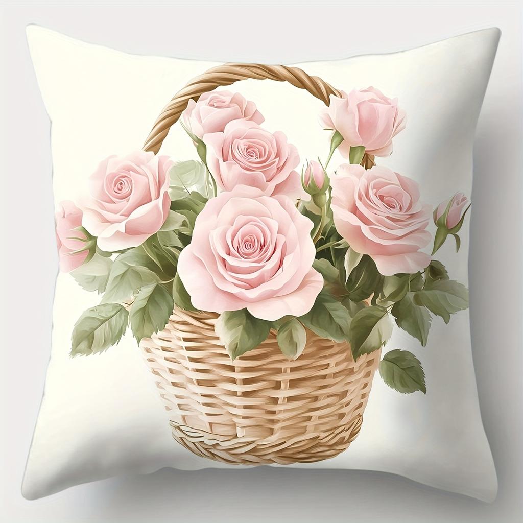 4pcs Set, Mother'S Day Pillowcase, Book and Flower Pillowcase, Single-sided Printing, Mother'S Day Decoration,