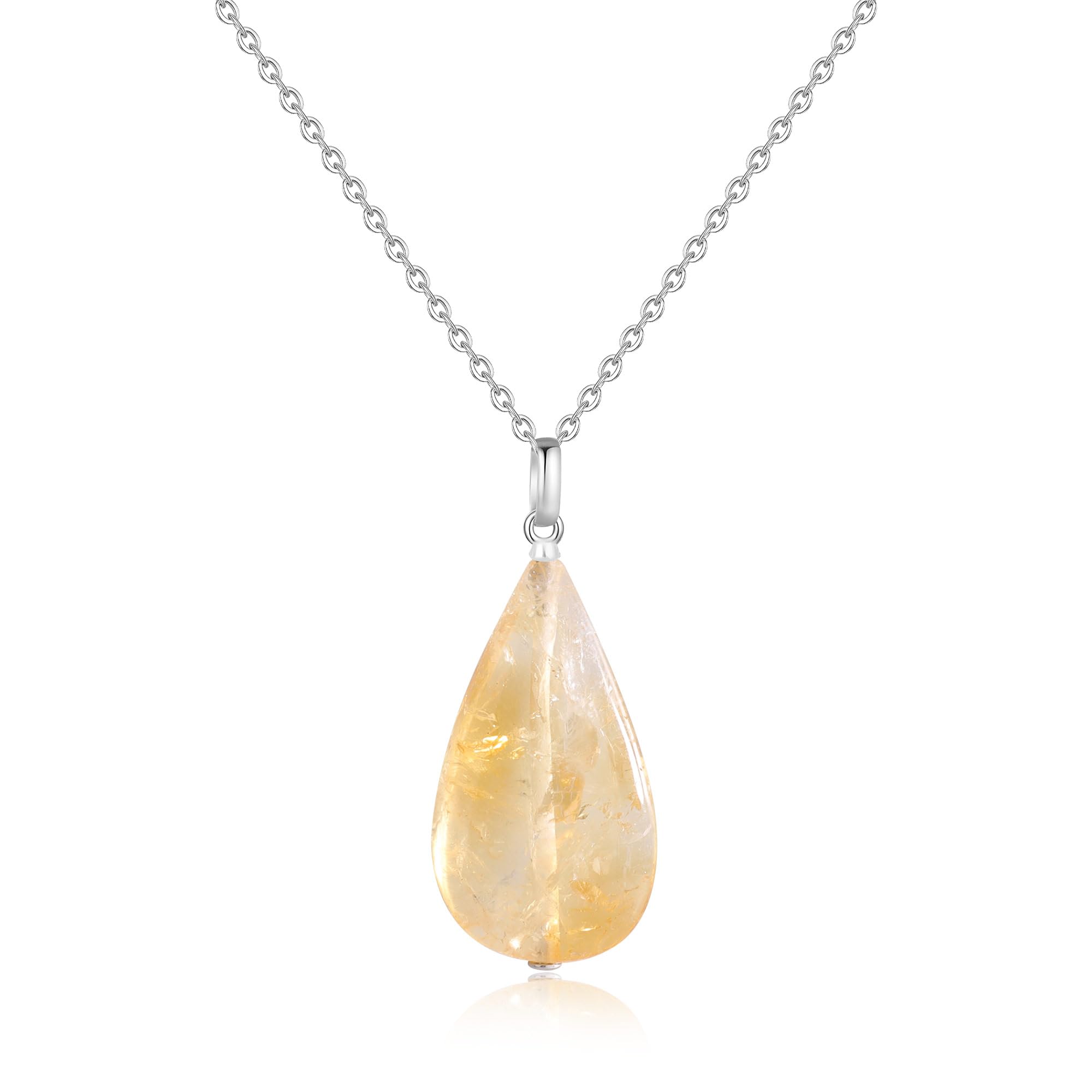 [COAI] [Koai] Teardrop Citrine November Birthstone Power Stone Necklace for Women