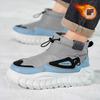 Men's Warm Winter Boots Waterproof N-Slip Plush Lined Sneaker Shoes Winter Slippers Comfortable Male Tenis Boots