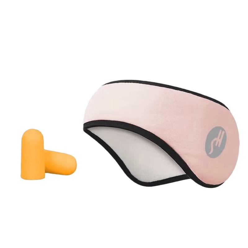 2 In 1 Noise-reducing Sleep Earplugs Adjustable Eye Mask InsulatedEarplugs Travel Nap Lunch Break Sound Insulation Earmuffs