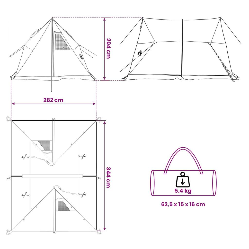 Waterproof Gazebo for People Green