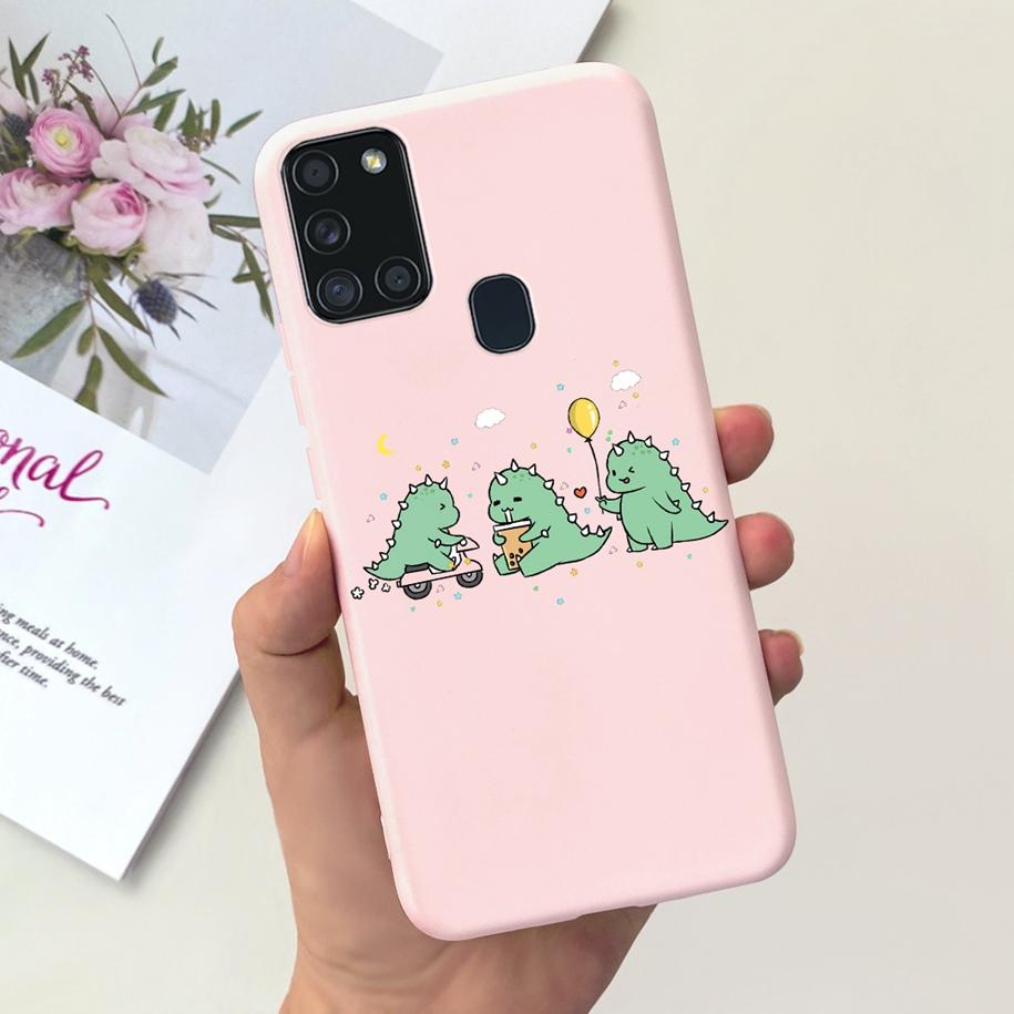 For Samsung A21S Case SM-A217F A 21S Back Cover Fashion Flower Cartoon TPU Soft Silicone Phone Case For Samsung Galaxy A21s Capa