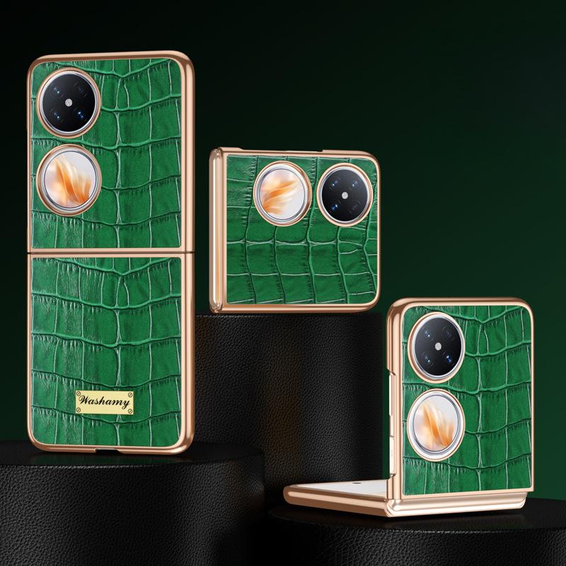Huawei Pocket2 Phone Case, High-end P50pocket Alligator Pattern HUAWEI Anti-drop Business Men's Leather Case