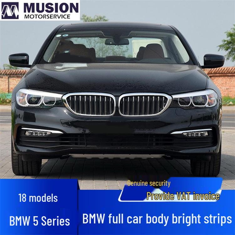 Manshi Front Bumper Decorative & Anti-collision Strip for BMW G38 528Li Fog Light Frame